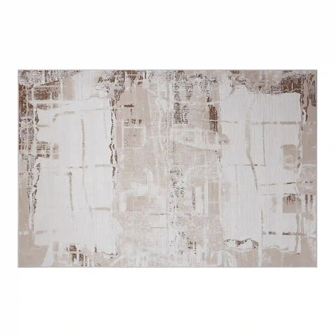Puxina Layered Block Abstract Neutral Area Rug