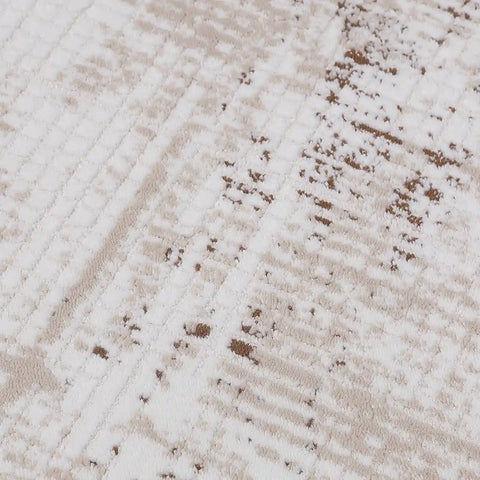 Puxina Layered Block Abstract Neutral Area Rug