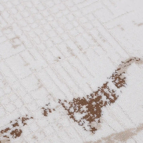 Puxina Layered Block Abstract Neutral Area Rug