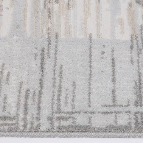 Puxina Layered Grid Abstract Neutral Area Rug