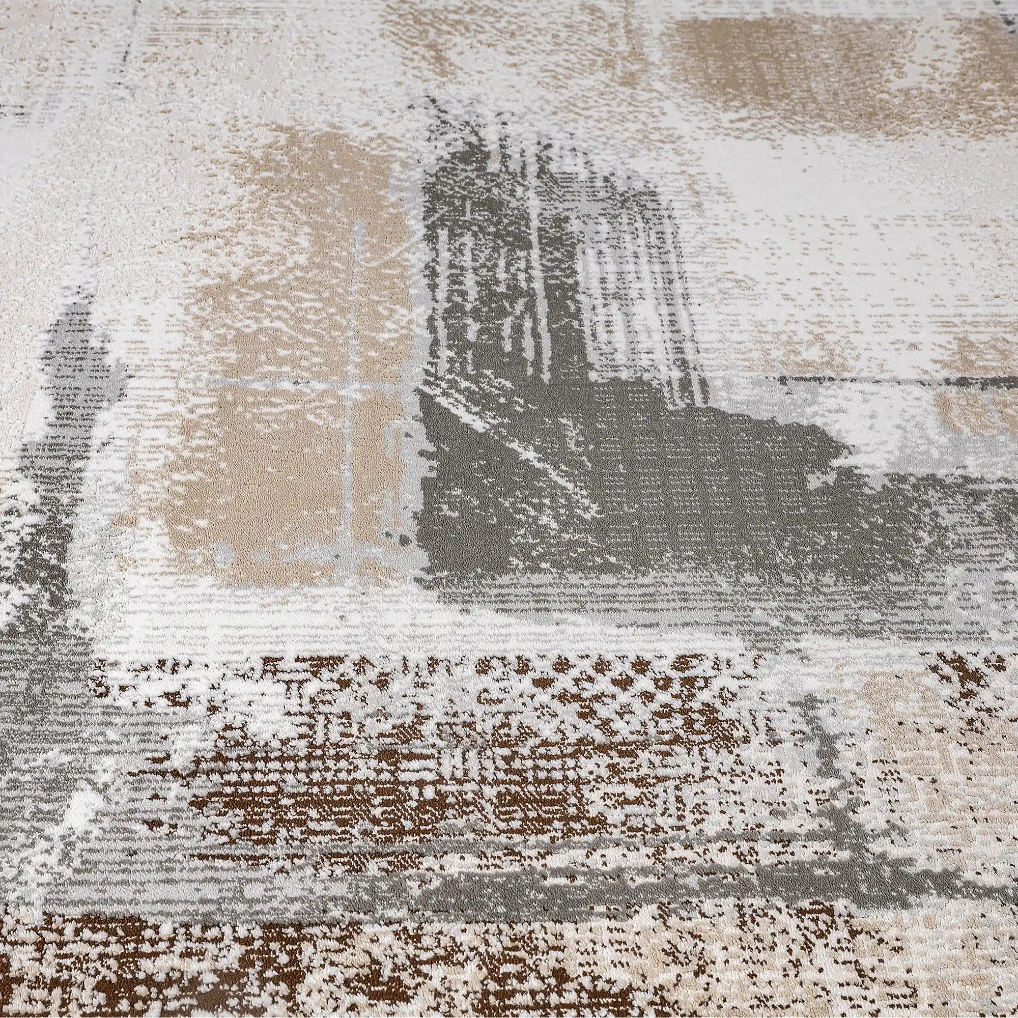 Puxina Soft Block Textured Area Rug