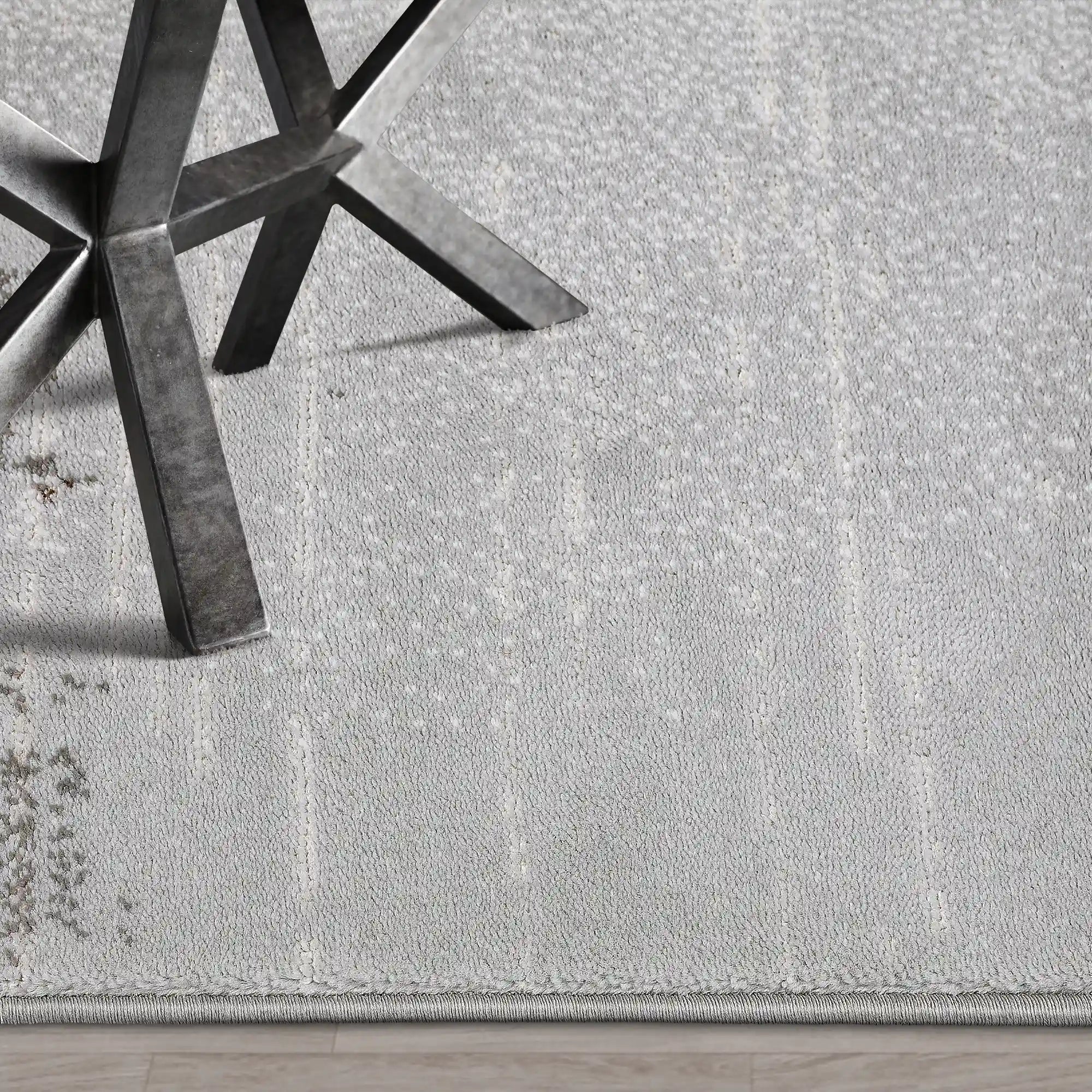 Puxina Soft Grid Calm Modern Area Rug