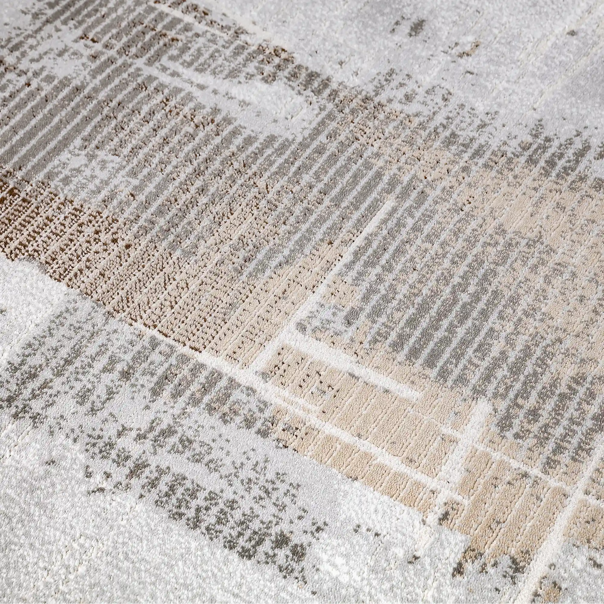 Puxina Soft Grid Calm Modern Area Rug