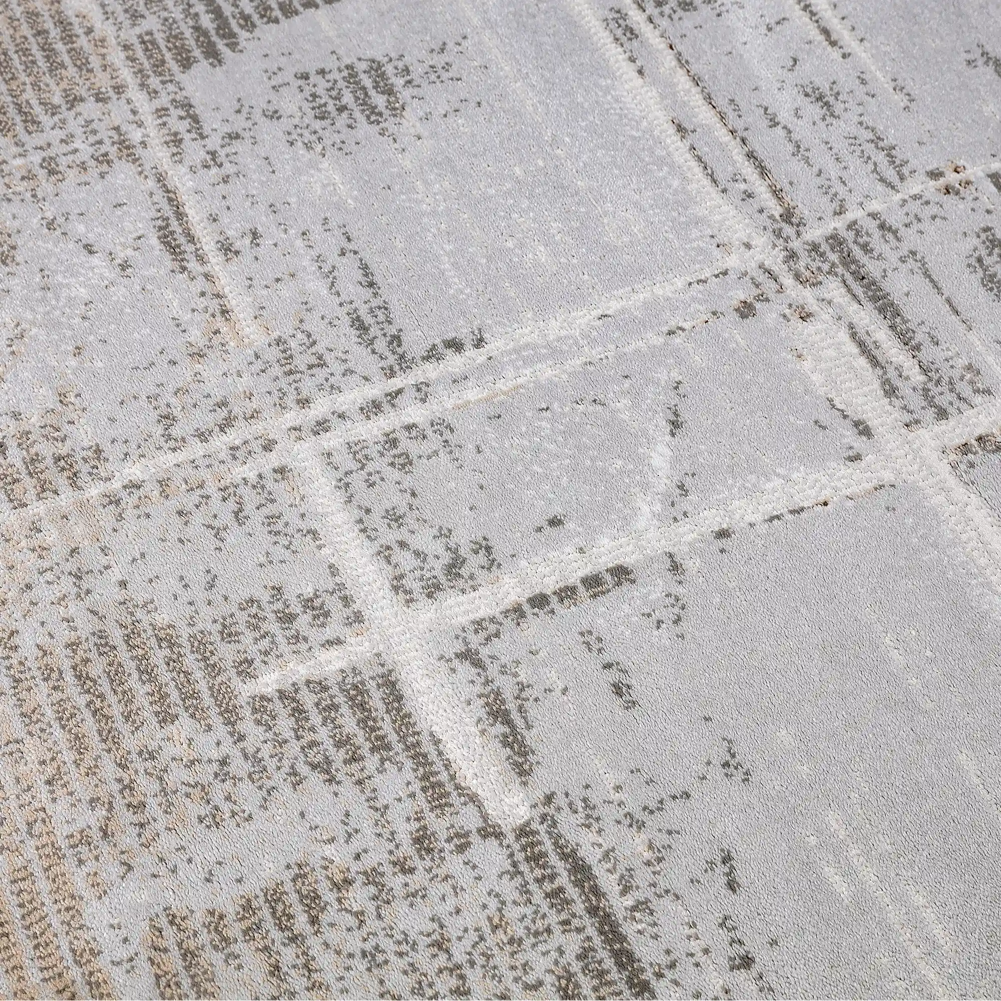 Puxina Soft Grid Calm Modern Area Rug