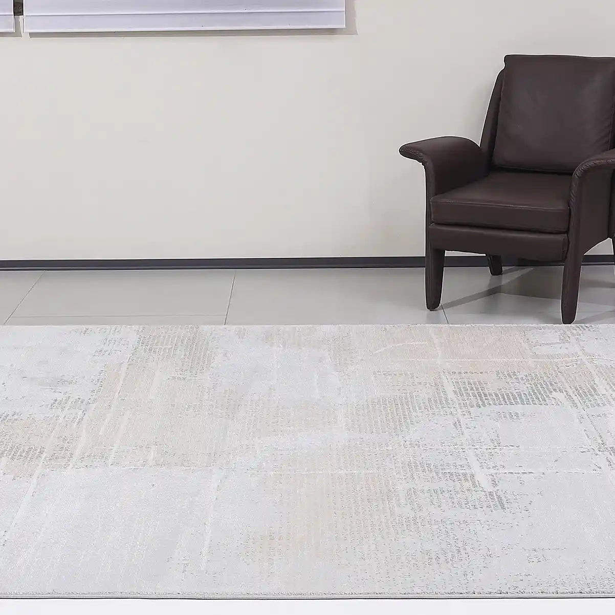 Puxina Soft Grid Calm Modern Area Rug