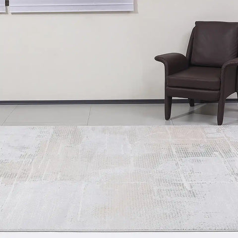 Puxina Soft Grid Calm Modern Area Rug
