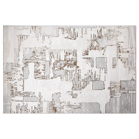 Puxina Soft Layered Block Abstract Neutral Area Rug