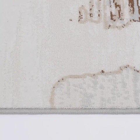 Puxina Soft Layered Block Abstract Neutral Area Rug