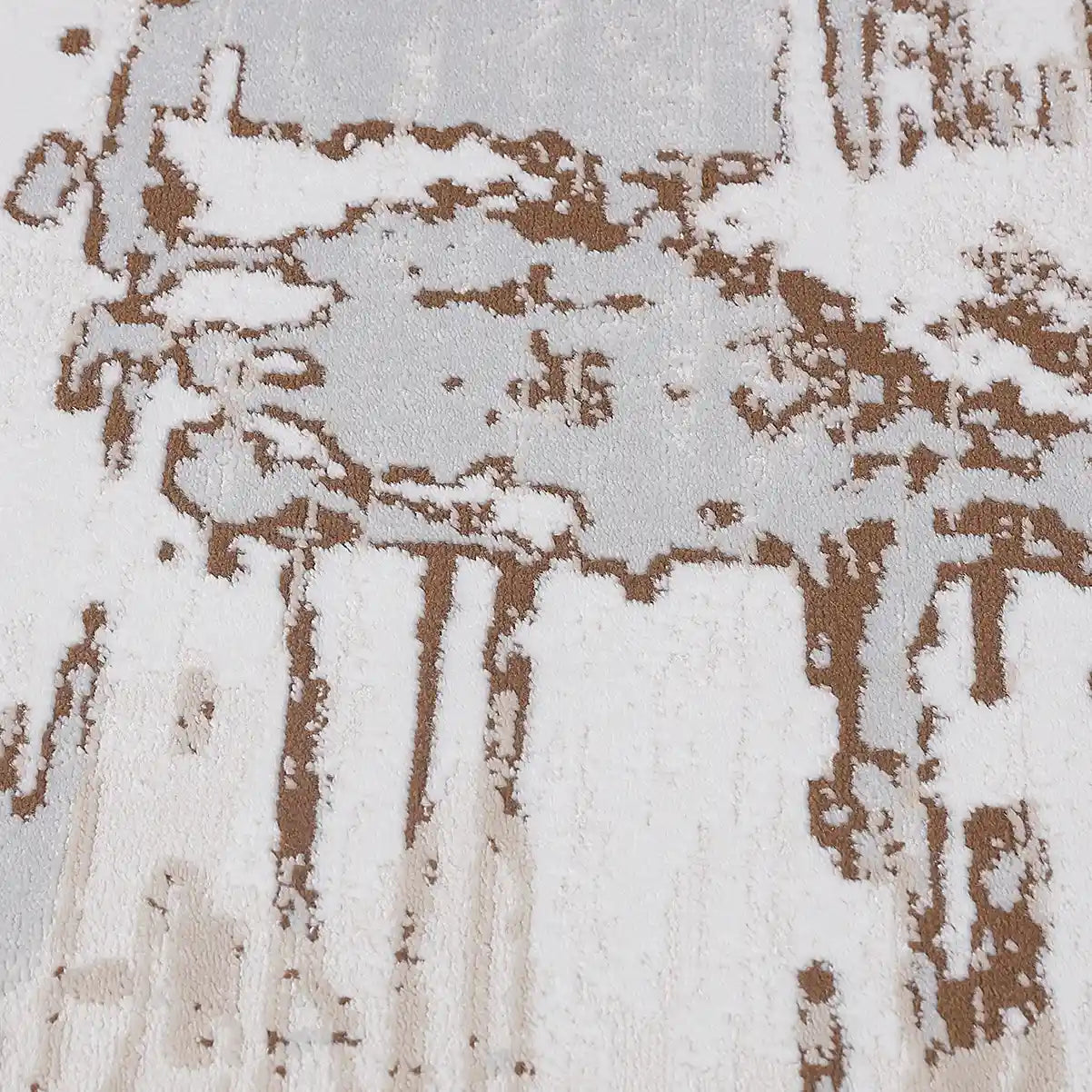 Puxina Soft Layered Block Abstract Neutral Area Rug