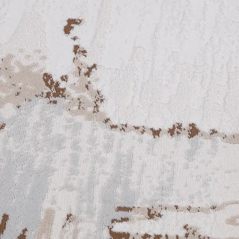 Puxina Soft Layered Block Abstract Neutral Area Rug