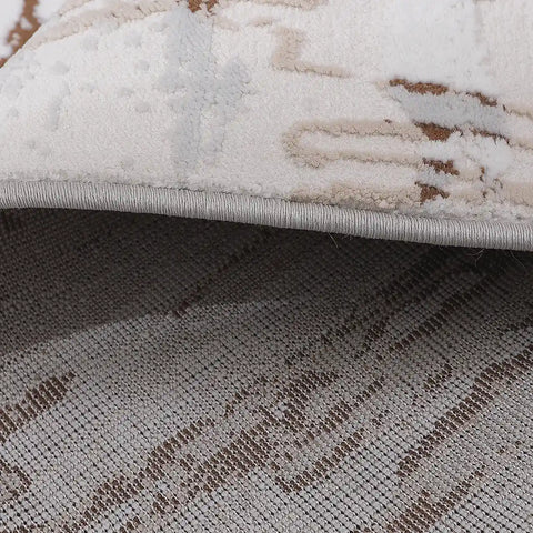 Puxina Soft Layered Block Abstract Neutral Area Rug