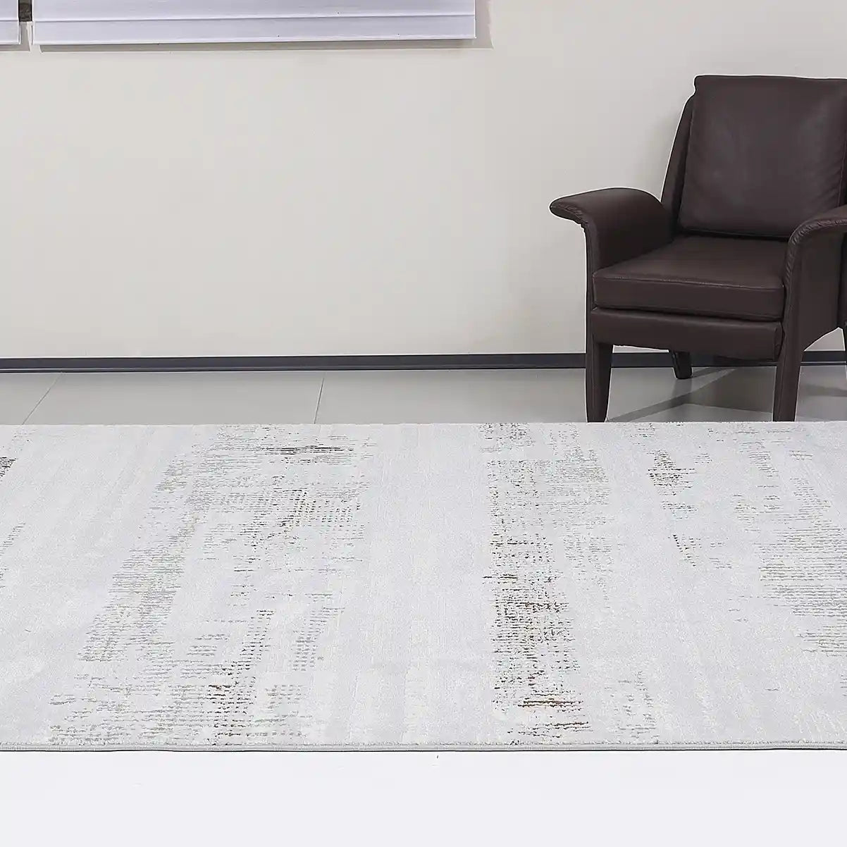 Puxina Soft Linear Texture Neutral Area Rug