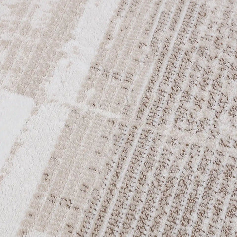 Puxina Subtle Grid Linear Neutral Area Rug
