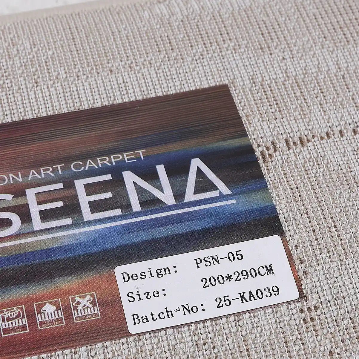 Puxina Subtle Grid Linear Neutral Area Rug