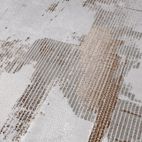 Puxina Soft Washed Brush Abstract Area Rug