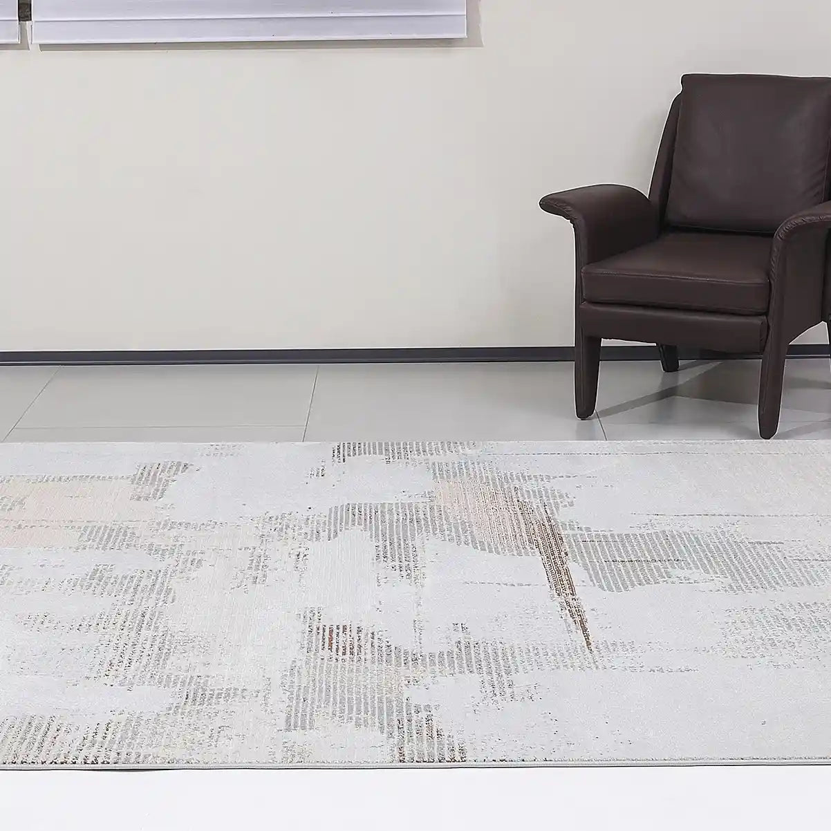 Puxina Soft Washed Brush Abstract Area Rug