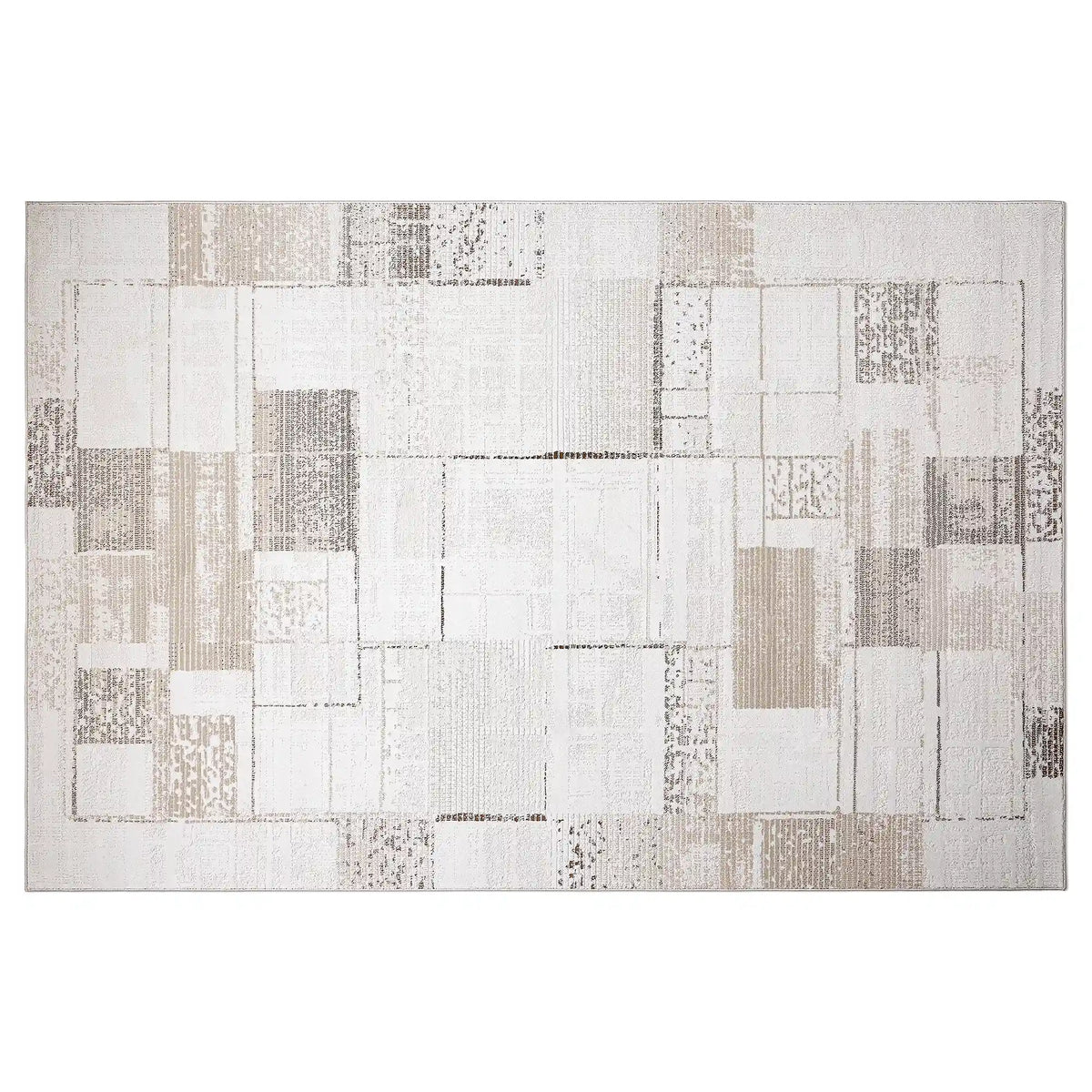 Puxina Subtle Grid Linear Neutral Area Rug