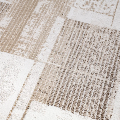 Puxina Subtle Grid Linear Neutral Area Rug