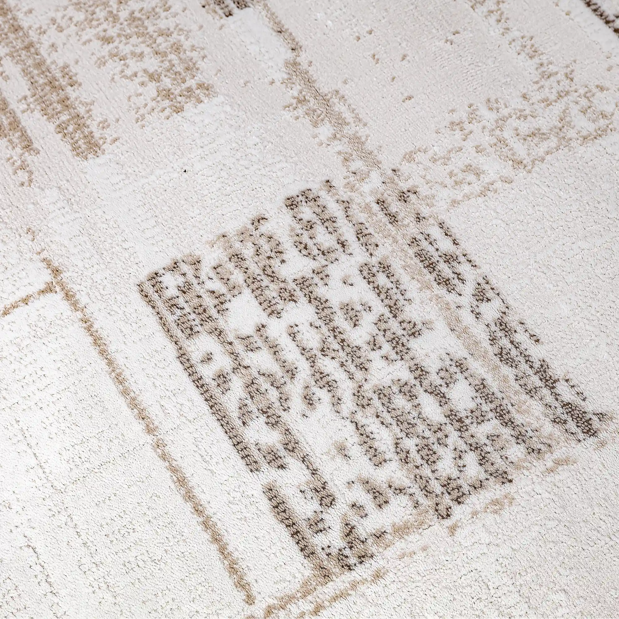 Puxina Subtle Grid Linear Neutral Area Rug