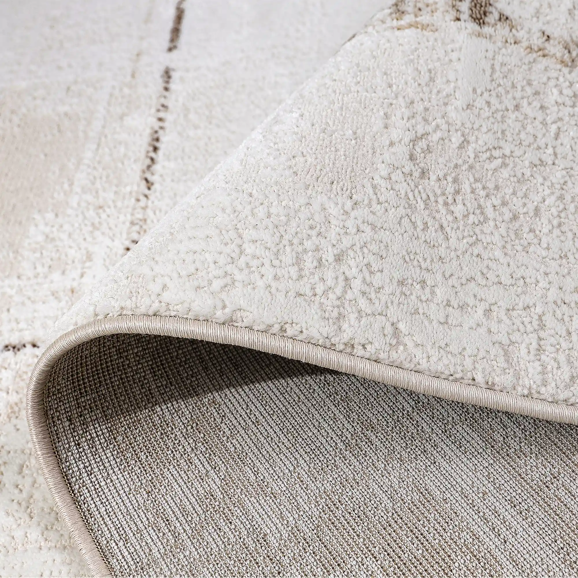 Puxina Subtle Grid Linear Neutral Area Rug