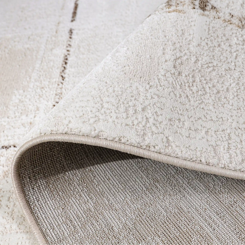 Puxina Subtle Grid Linear Neutral Area Rug