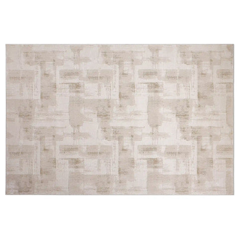 Shanluan Layered Horizon Abstract Neutral Area Rug