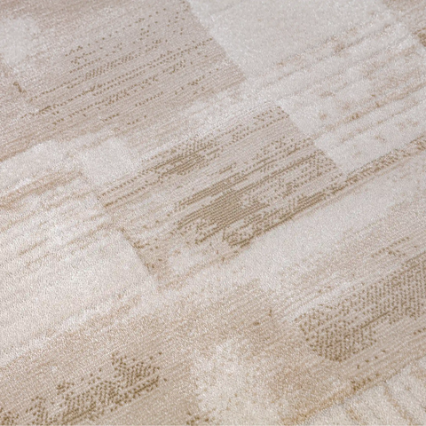 Shanluan Layered Horizon Abstract Neutral Area Rug