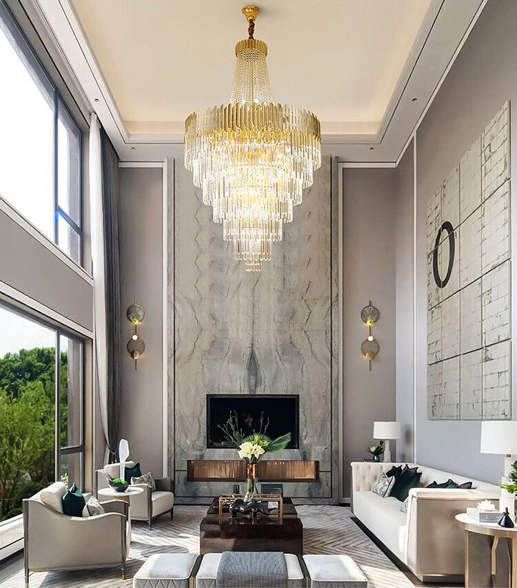 Extra Large Gold Luxury Crystal Chandelier Modern Art Designer Crystal Light For Living Room/Foyer