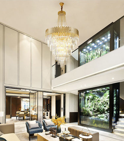 Extra Large Gold Luxury Crystal Chandelier Modern Art Designer Crystal Light For Living Room/Foyer