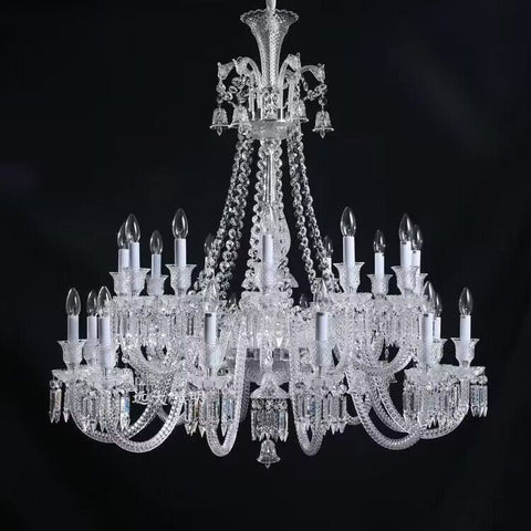 European-style Luxury Colorful Candle Crystal Oversized Chandelier Art Designer Foyer/Staircase Light Fixture