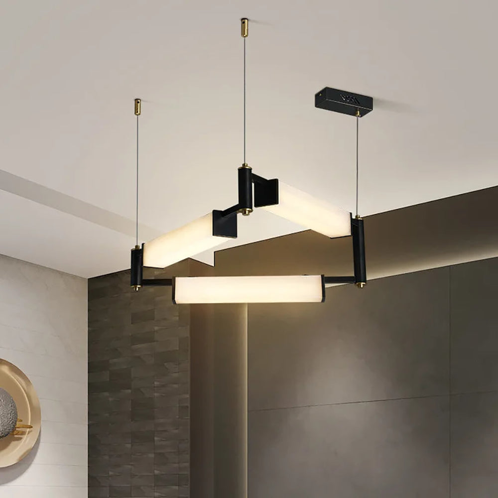 Louis Alabaster Modern Black Chandelier