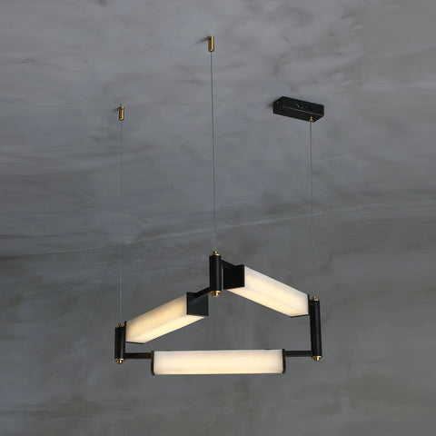 Louis Alabaster Modern Black Chandelier