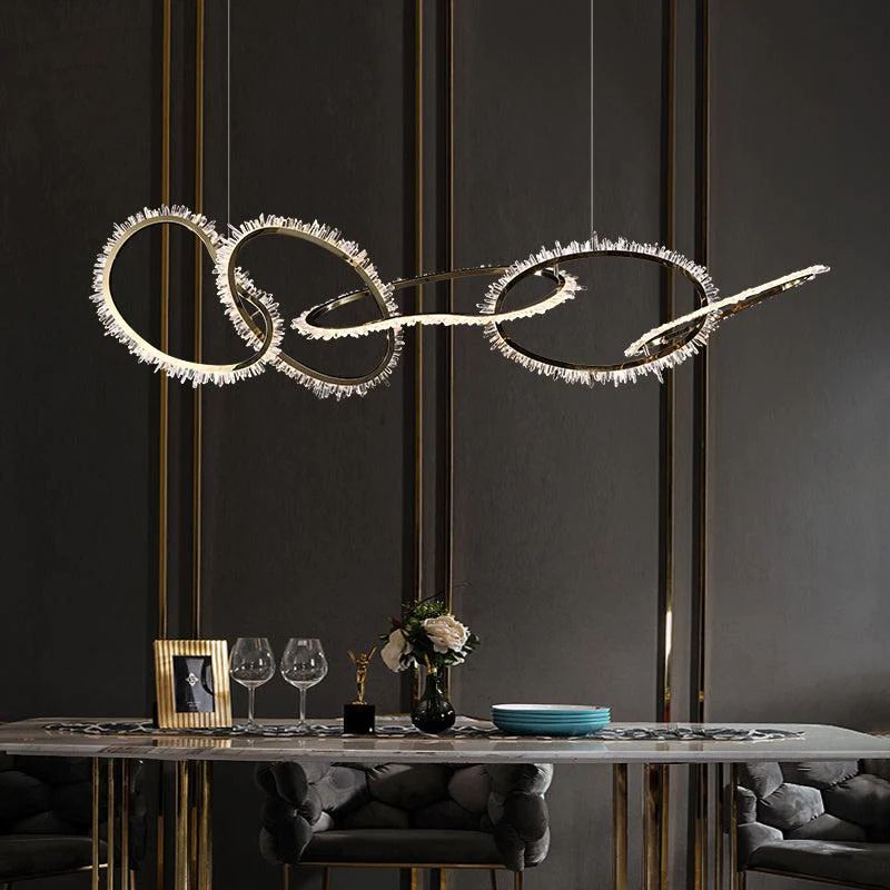 Rock Crystal Irregular Round Chandelier - valleylamps