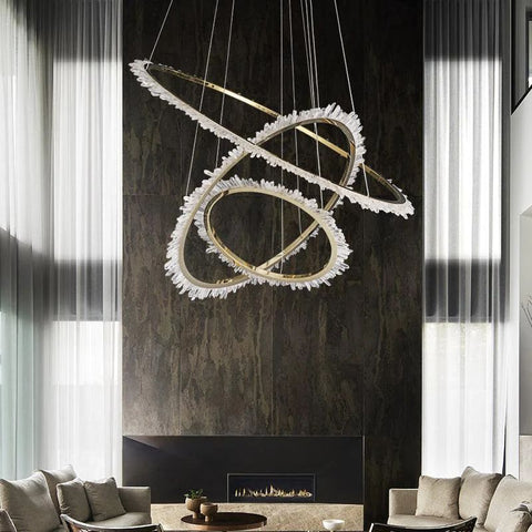 Rock Crystal Ring Chandelier - valleylamps