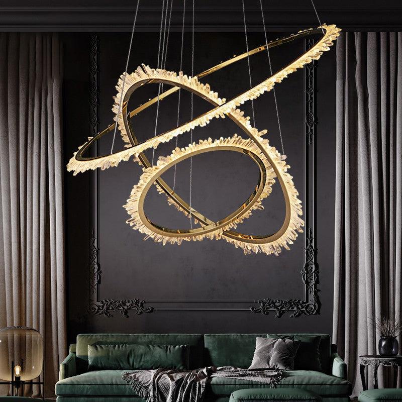 Rock Crystal Ring Chandelier - valleylamps