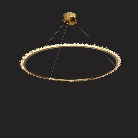 Rock Crystal Ring Chandelier - valleylamps