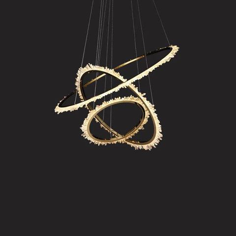 Rock Crystal Ring Chandelier - valleylamps