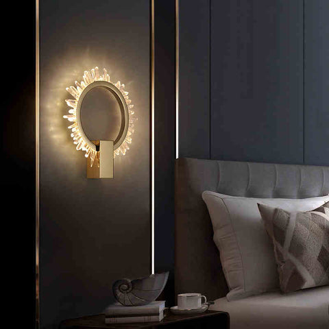 Rock Crystal Ring Wall Sconce - valleylamps