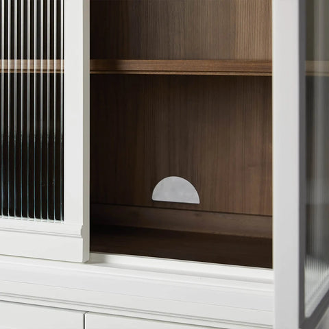 Rowan Modular Stacked Reeded Glass Cabinet