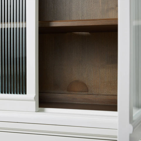 Rowan Modular Stacked Reeded Glass Cabinet