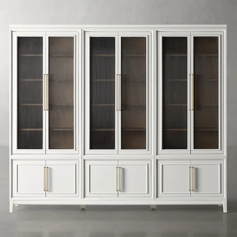 Rowan Modular Stacked Reeded Glass Cabinet