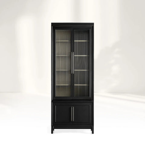 Rowan Modular Stacked Reeded Glass Cabinet