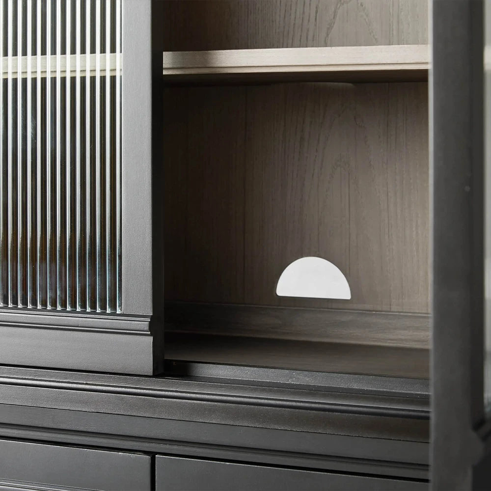 Rowan Modular Stacked Reeded Glass Cabinet