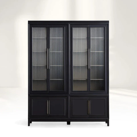 Rowan Modular Stacked Reeded Glass Cabinet