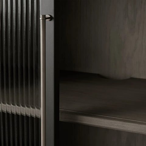 Rowan Modular Stacked Reeded Glass Cabinet