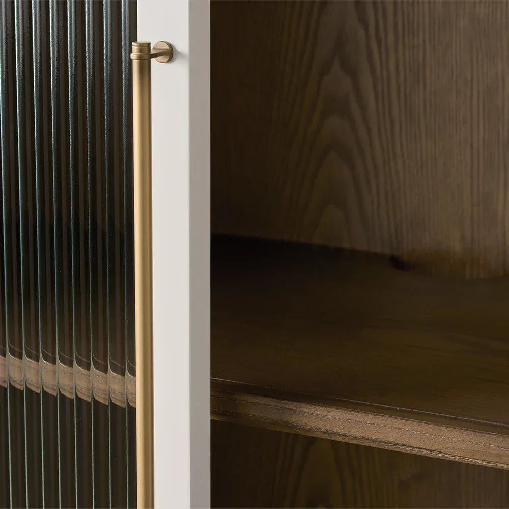 Rowan Modular Stacked Reeded Glass Plinth Cabinet