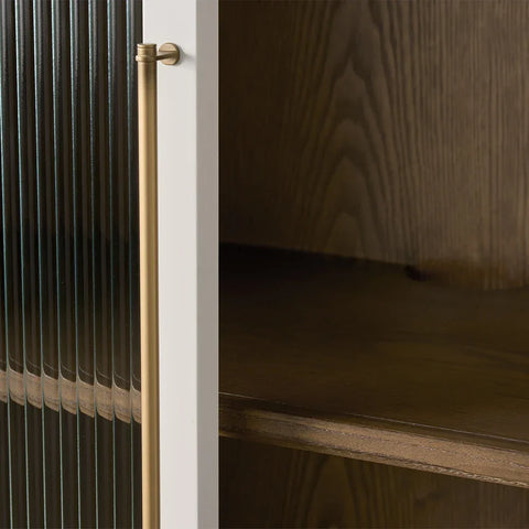Rowan Modular Stacked Reeded Glass Plinth Cabinet