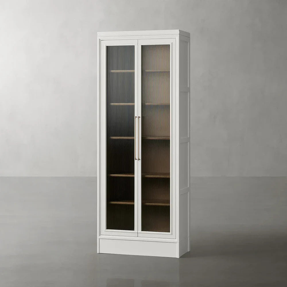 Rowan Modular Tall Reeded Glass Plinth Cabinet