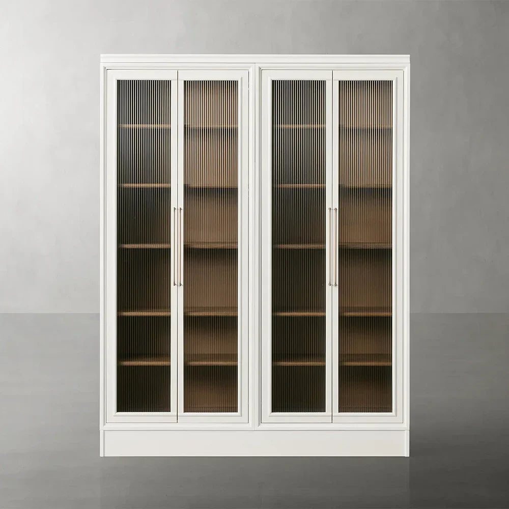 Rowan Modular Tall Reeded Glass Plinth Cabinet