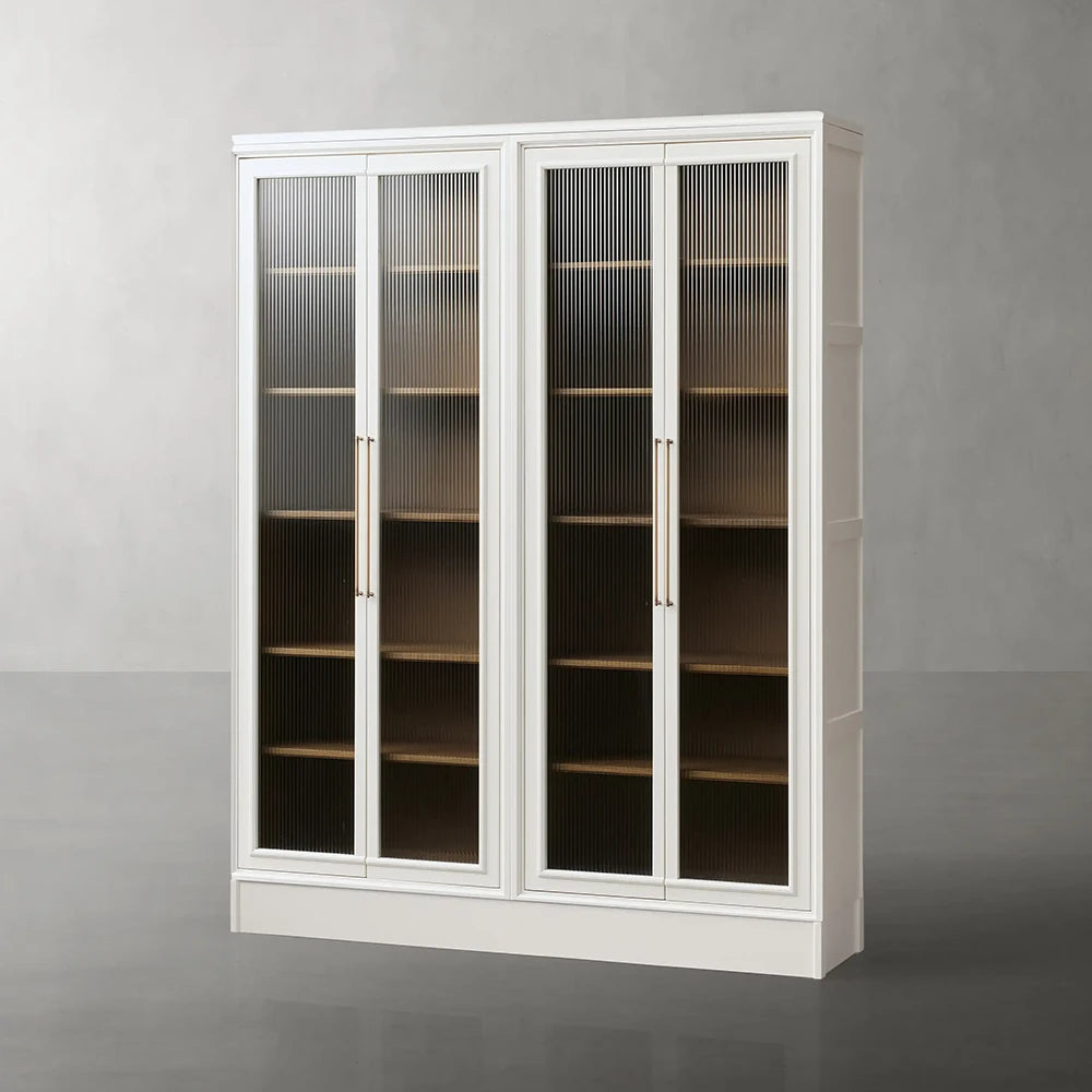 Rowan Modular Tall Reeded Glass Plinth Cabinet